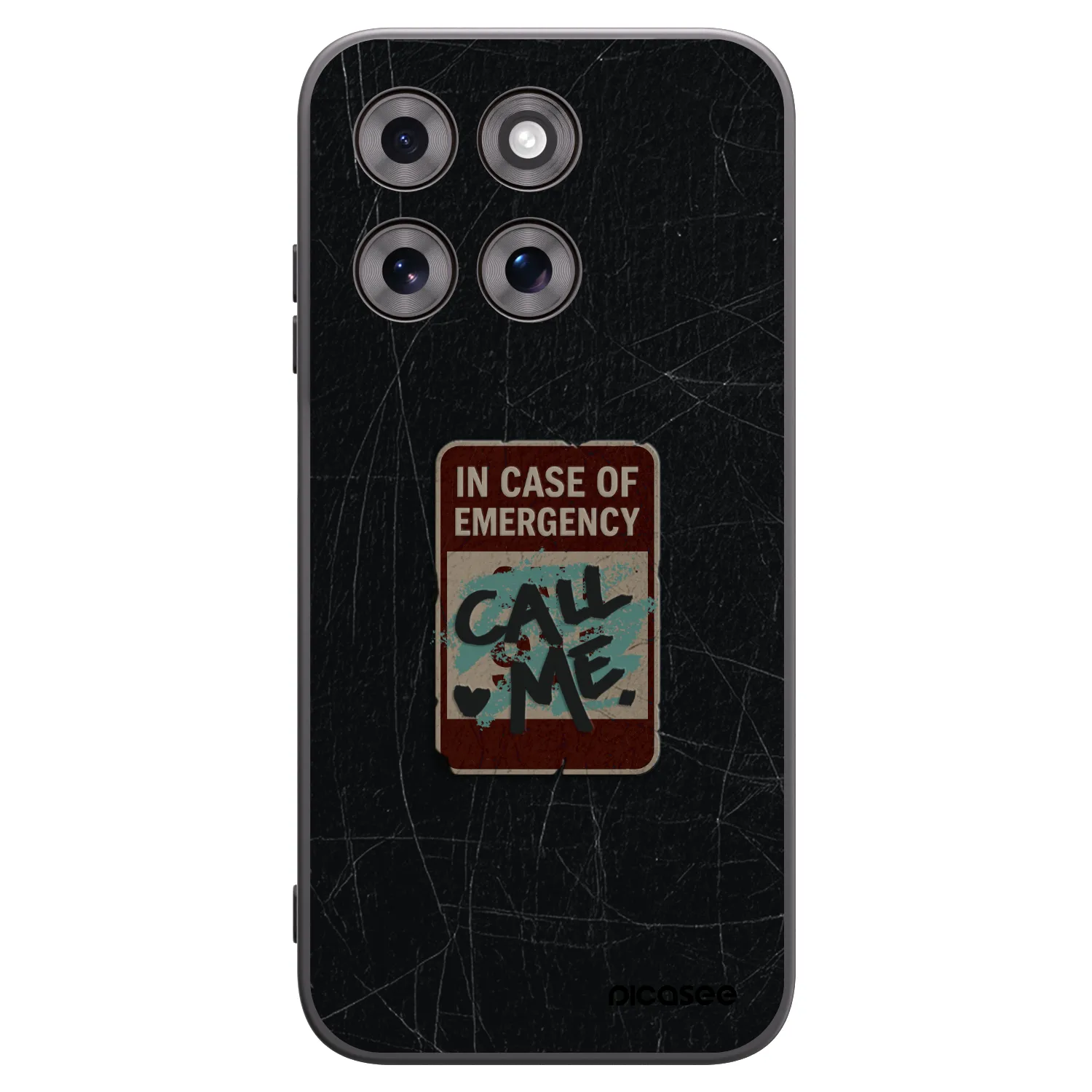 Picasee silikonowe czarne etui na Motorola Moto G77 - EMERGENCY