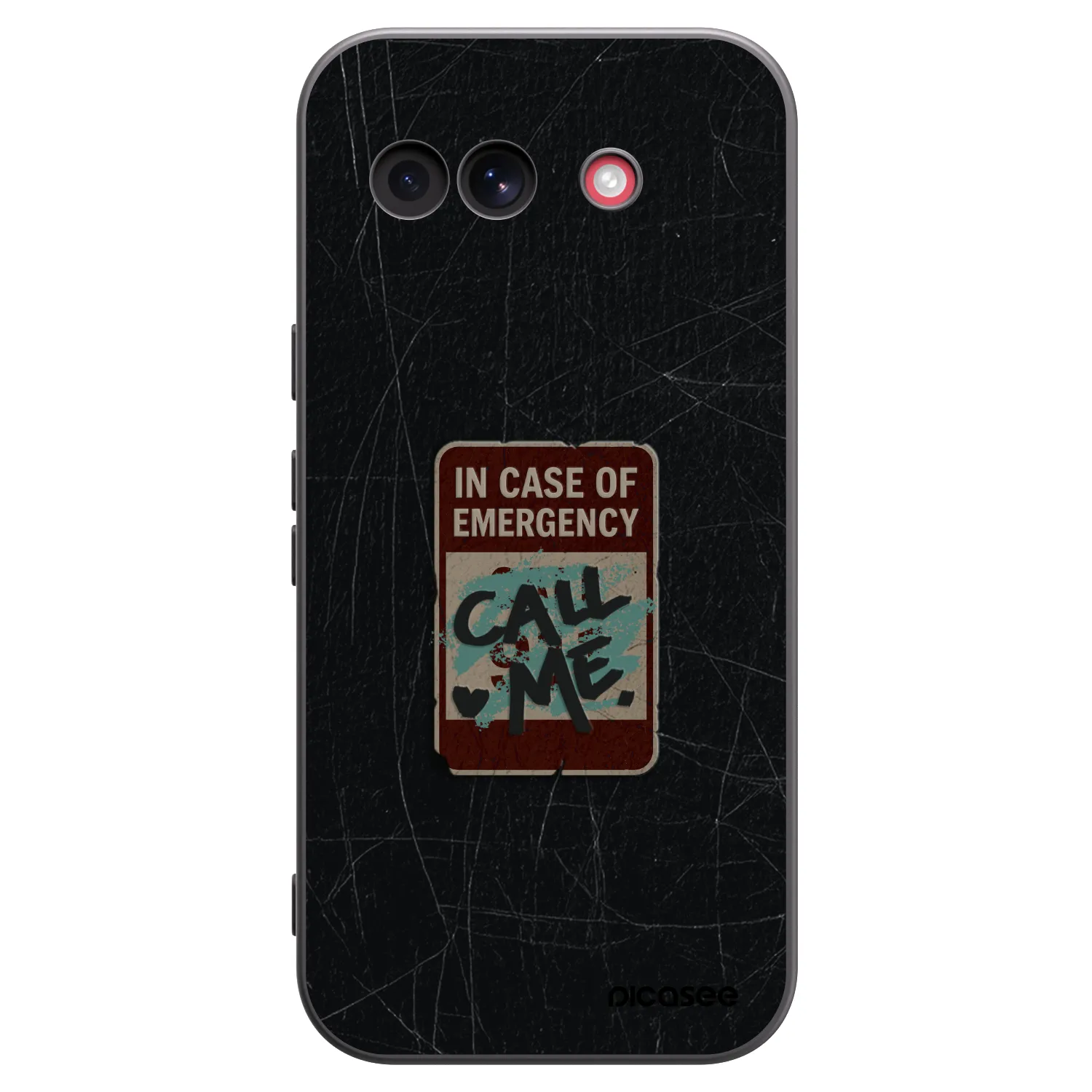Picasee silikonowe czarne etui na Google Pixel 10a - EMERGENCY