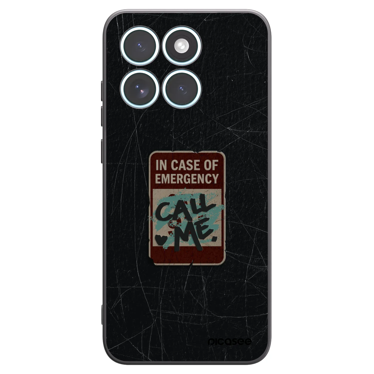 Picasee silikonowe czarne etui na Motorola Edge 70 Fusion - EMERGENCY