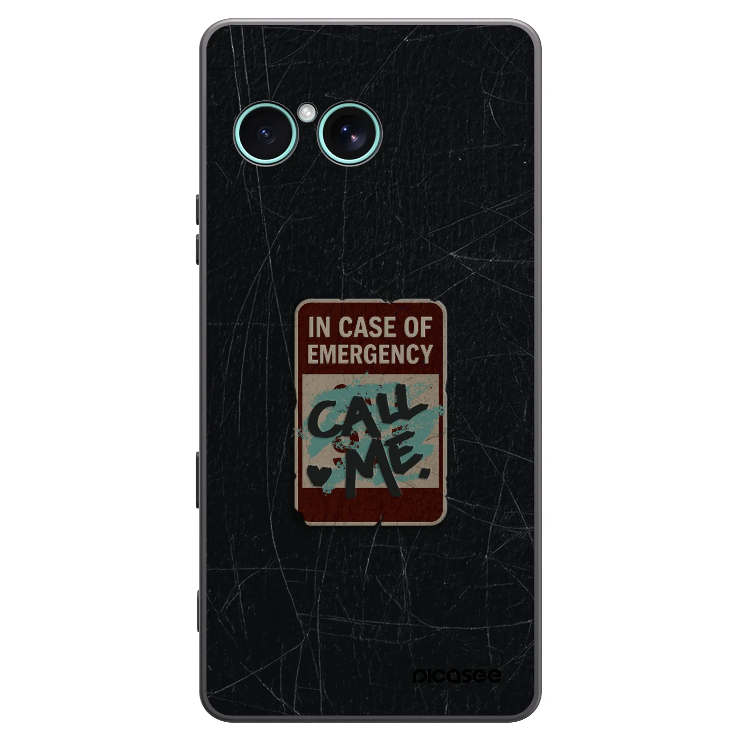 Picasee silikonowe czarne etui na Sony Xperia 10 VII - EMERGENCY