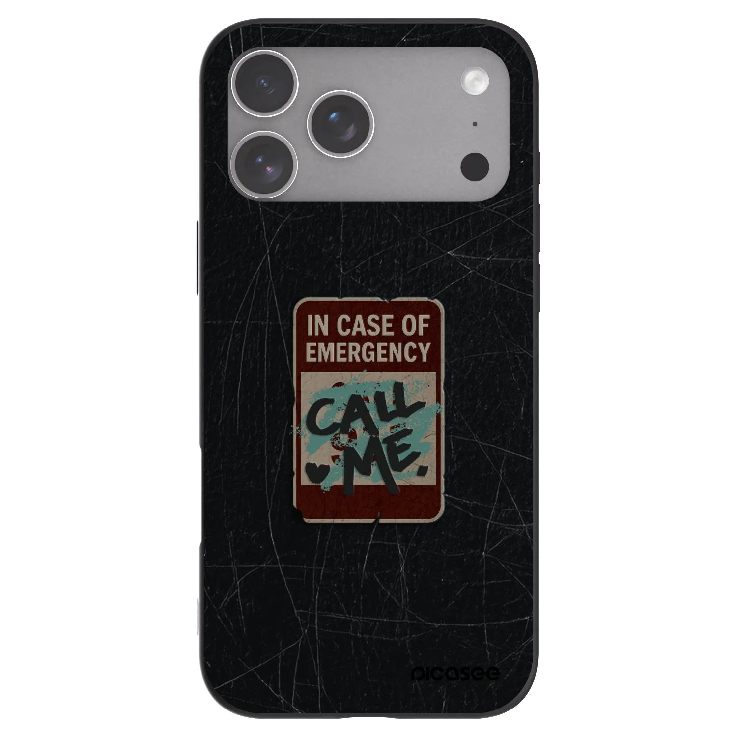 Picasee silikonowe czarne etui na Apple iPhone 18 Pro Max - EMERGENCY