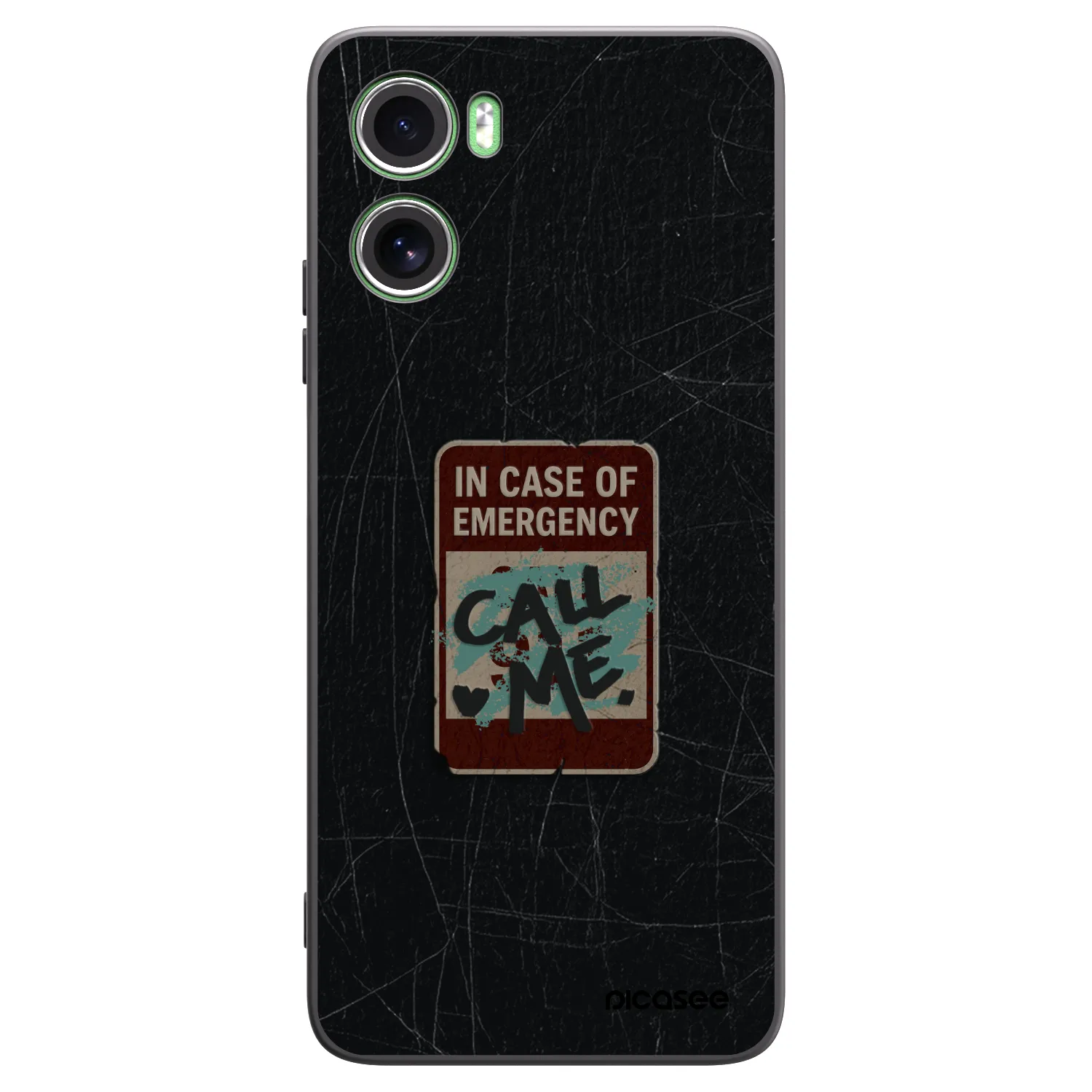 Picasee silikonowe czarne etui na Motorola Moto G06 - EMERGENCY
