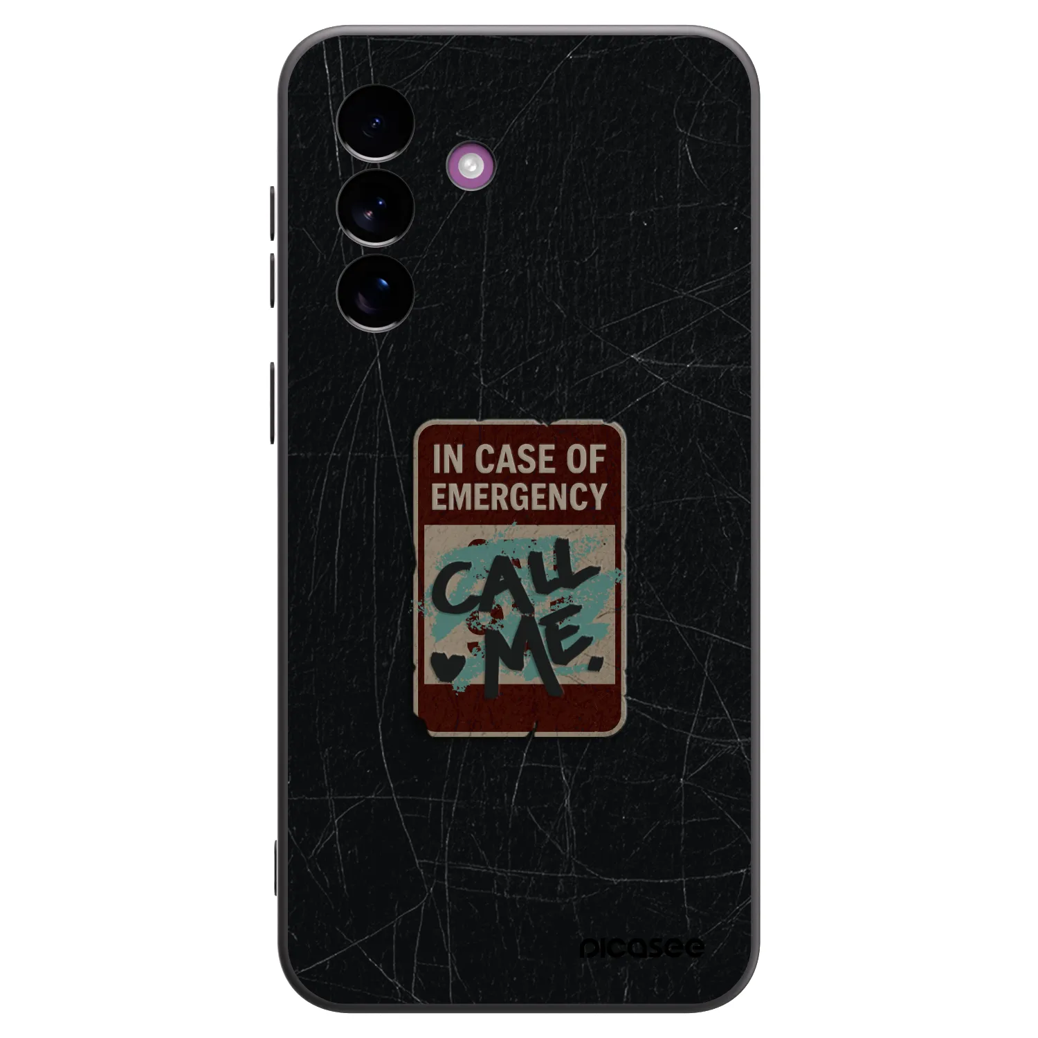 Picasee silikonowe czarne etui na Samsung Galaxy A37 - EMERGENCY