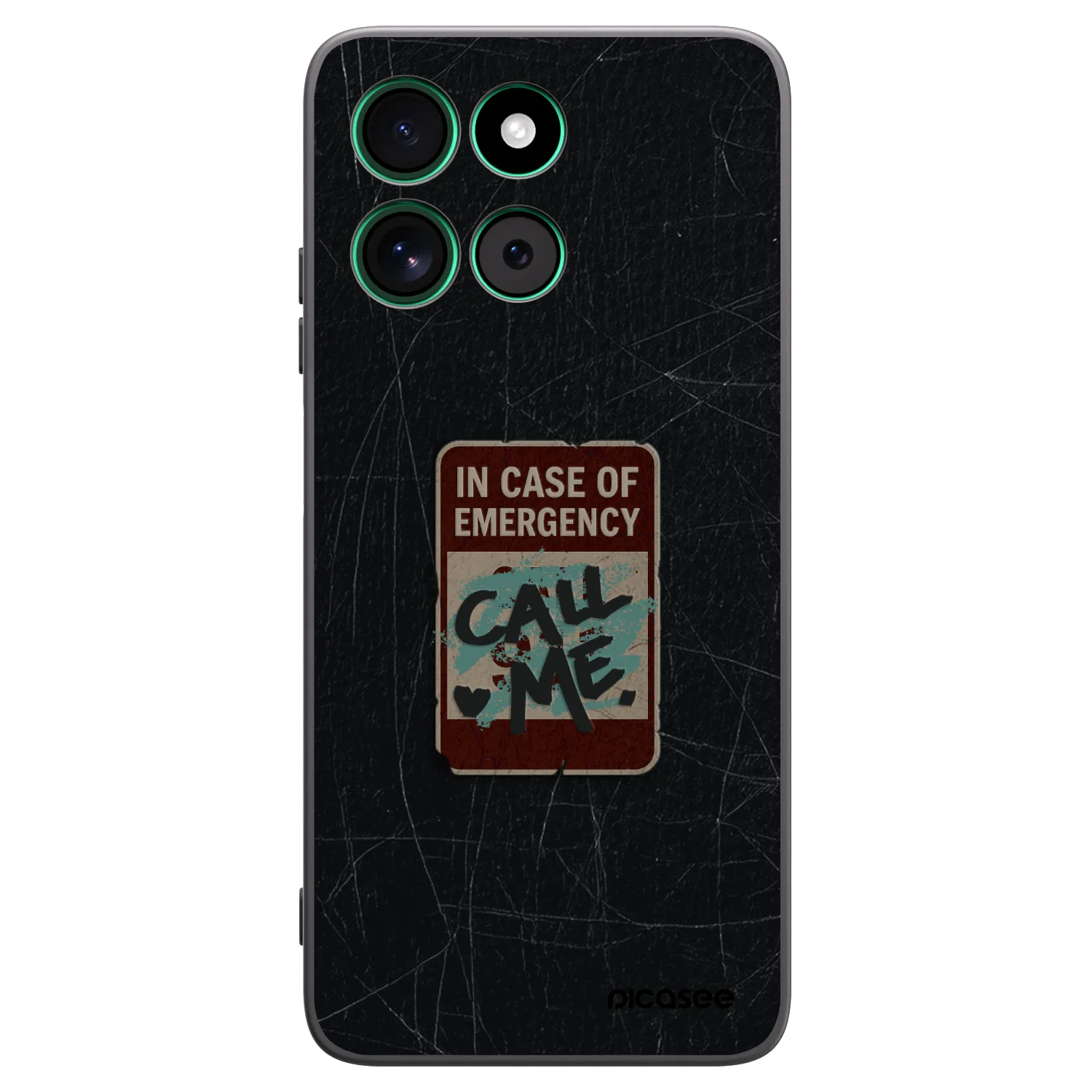 Picasee silikonowe czarne etui na Motorola Moto G57 Power - EMERGENCY