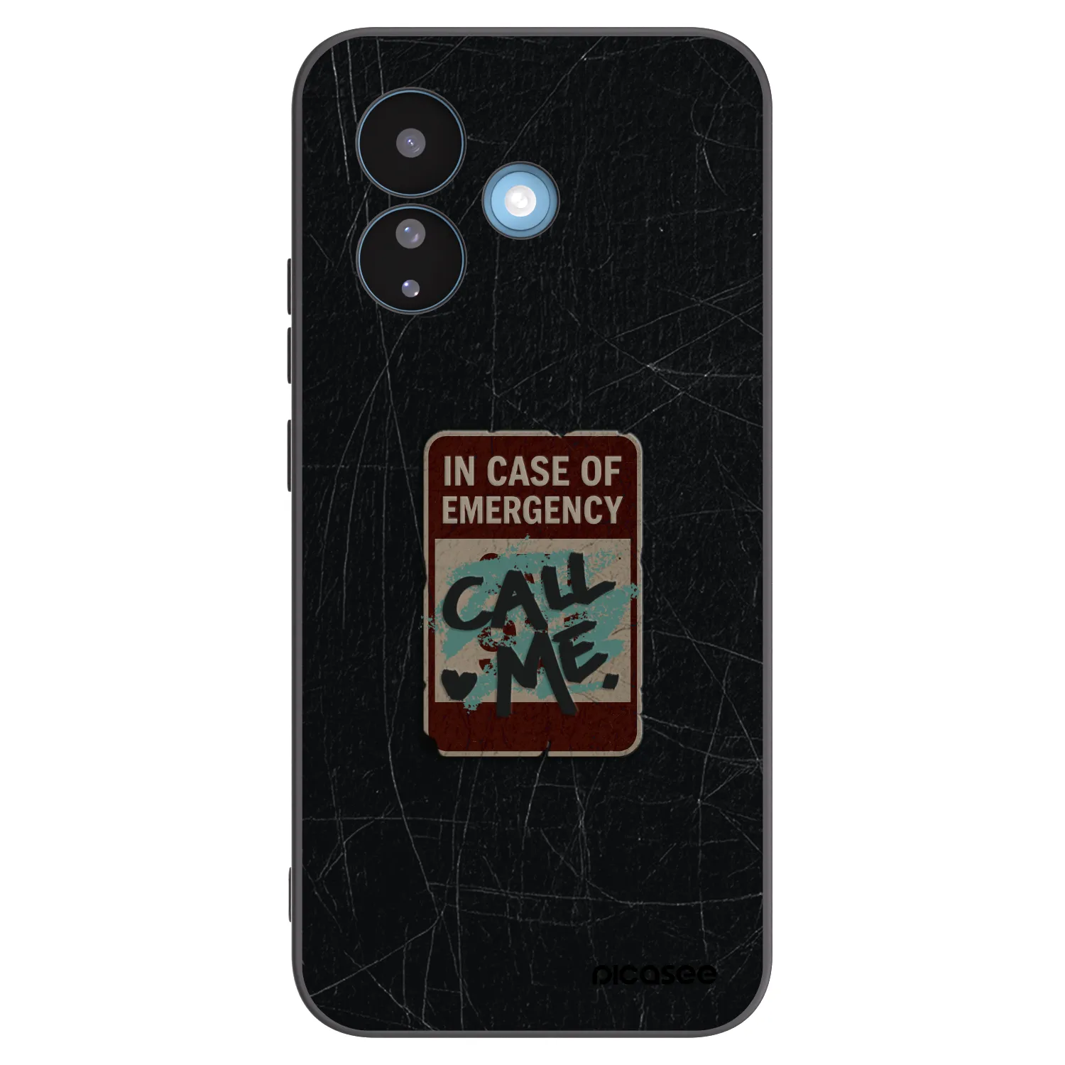 Picasee silikonowe czarne etui na Xiaomi Redmi Note 17 Pro 5G - EMERGENCY