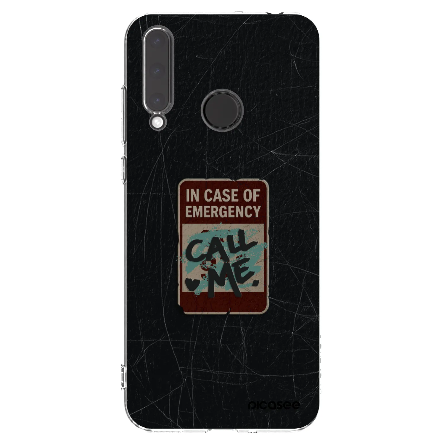 Picasee silikonowe przeźroczyste etui na Honor 20 Lite - EMERGENCY