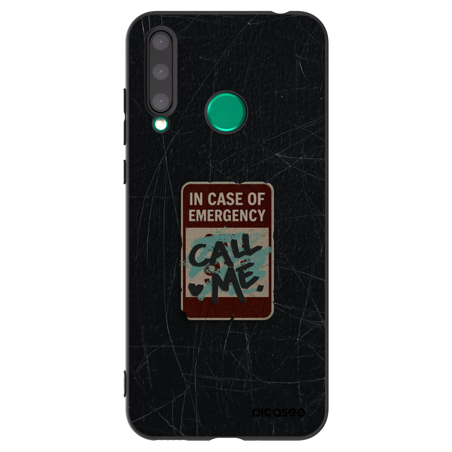 Picasee silikonowe czarne etui na Honor 20 Lite - EMERGENCY