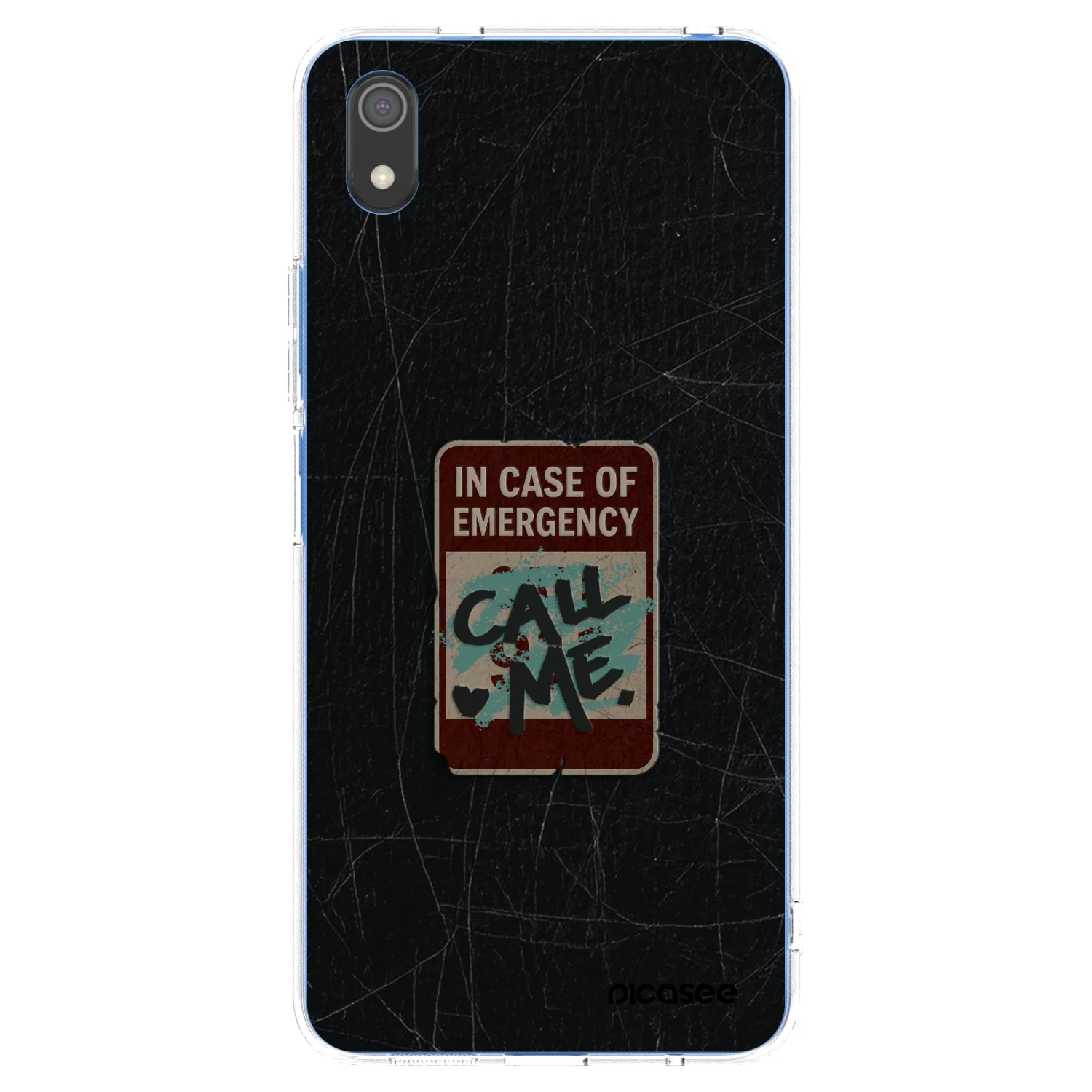 Picasee silikonowe przeźroczyste etui na Xiaomi Redmi 7A - EMERGENCY