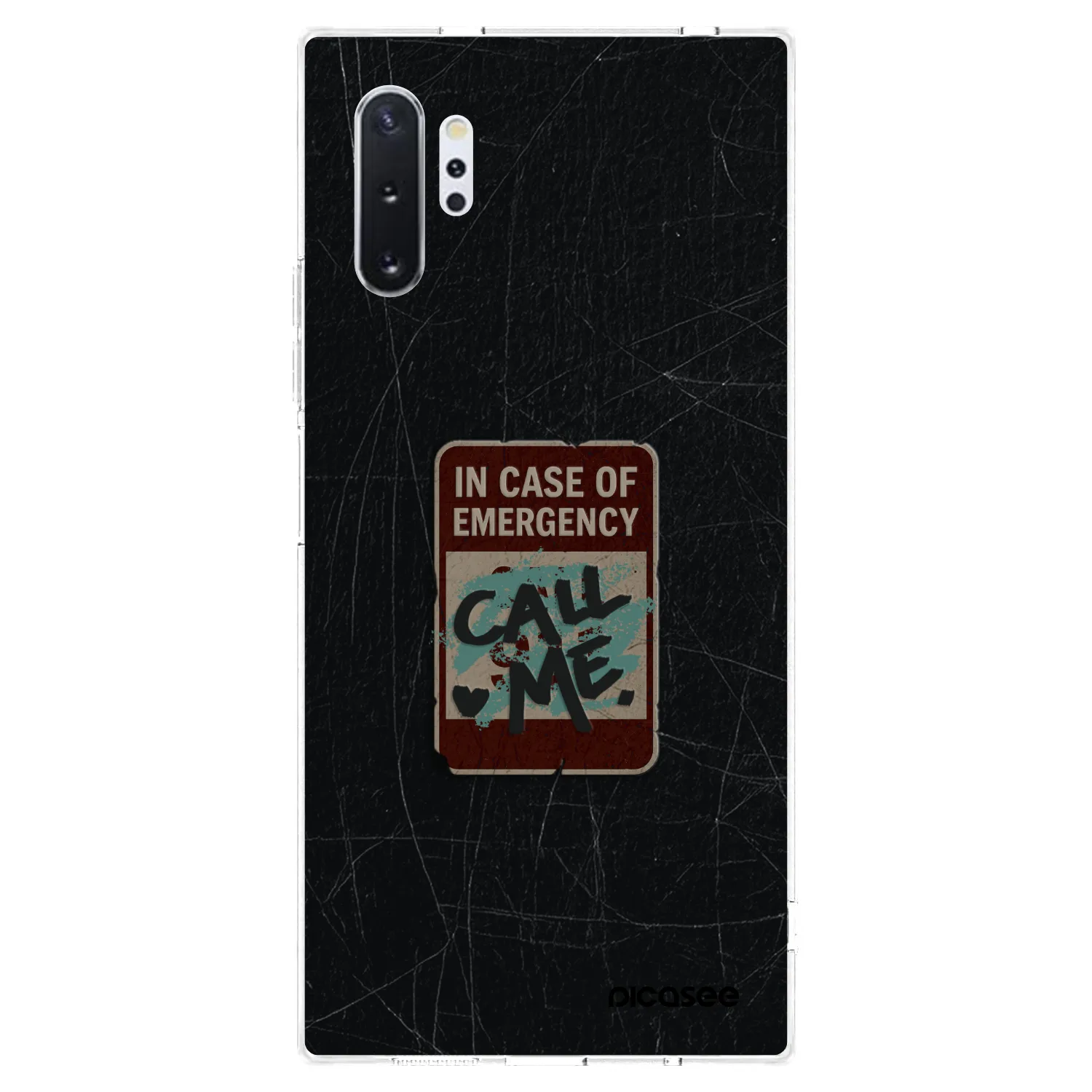 Picasee silikonowe przeźroczyste etui na Samsung Galaxy Note 10+ N975F - EMERGENCY