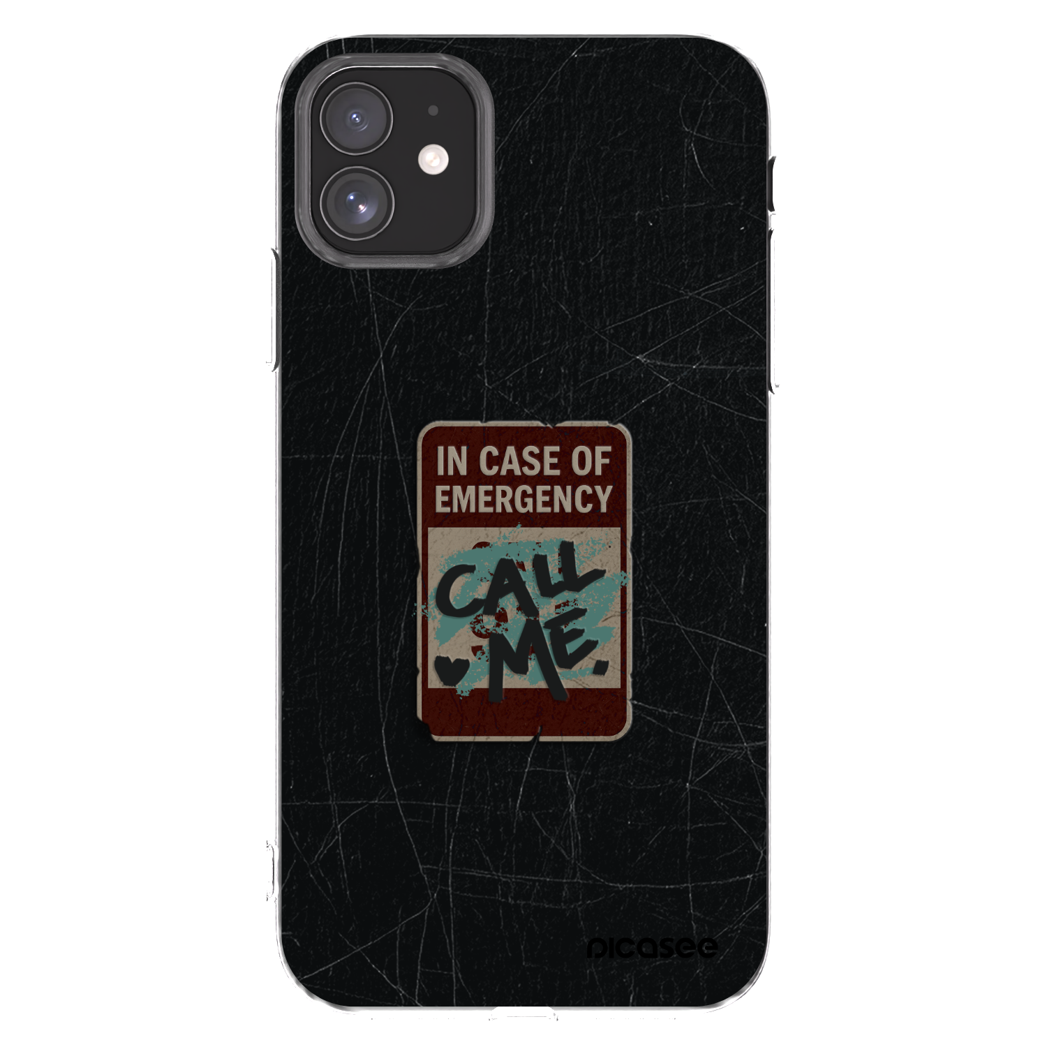Picasee silikonowe przeźroczyste etui na Apple iPhone 11 - EMERGENCY