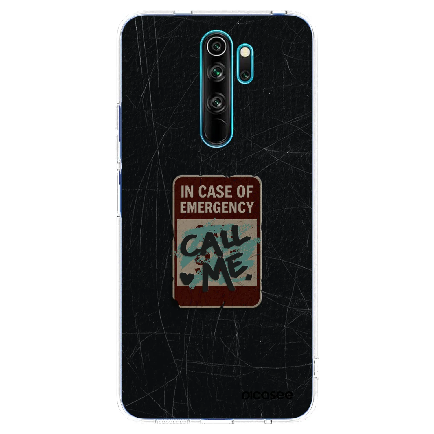 Picasee silikonowe przeźroczyste etui na Xiaomi Redmi Note 8 Pro - EMERGENCY