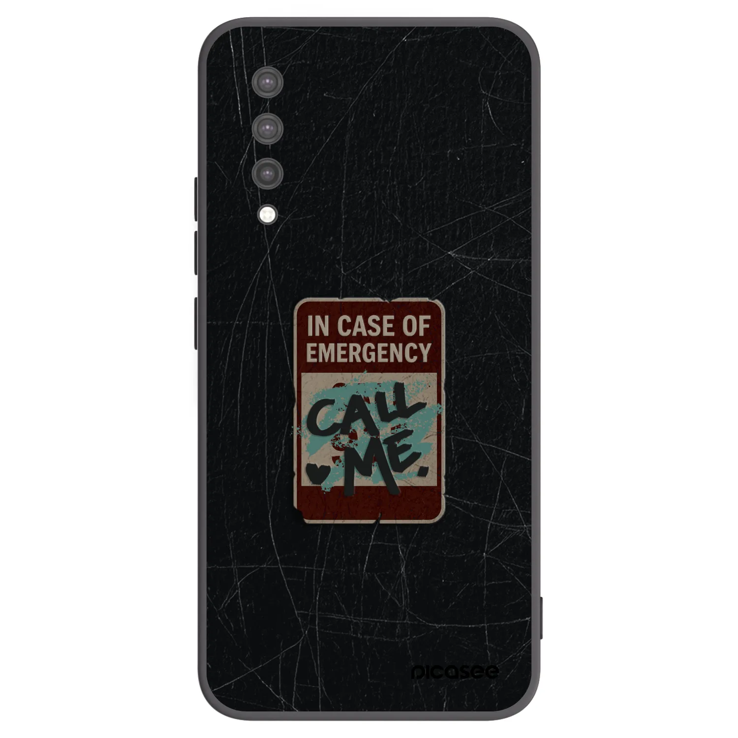 Picasee silikonowe czarne etui na Xiaomi Mi 9 Lite - EMERGENCY