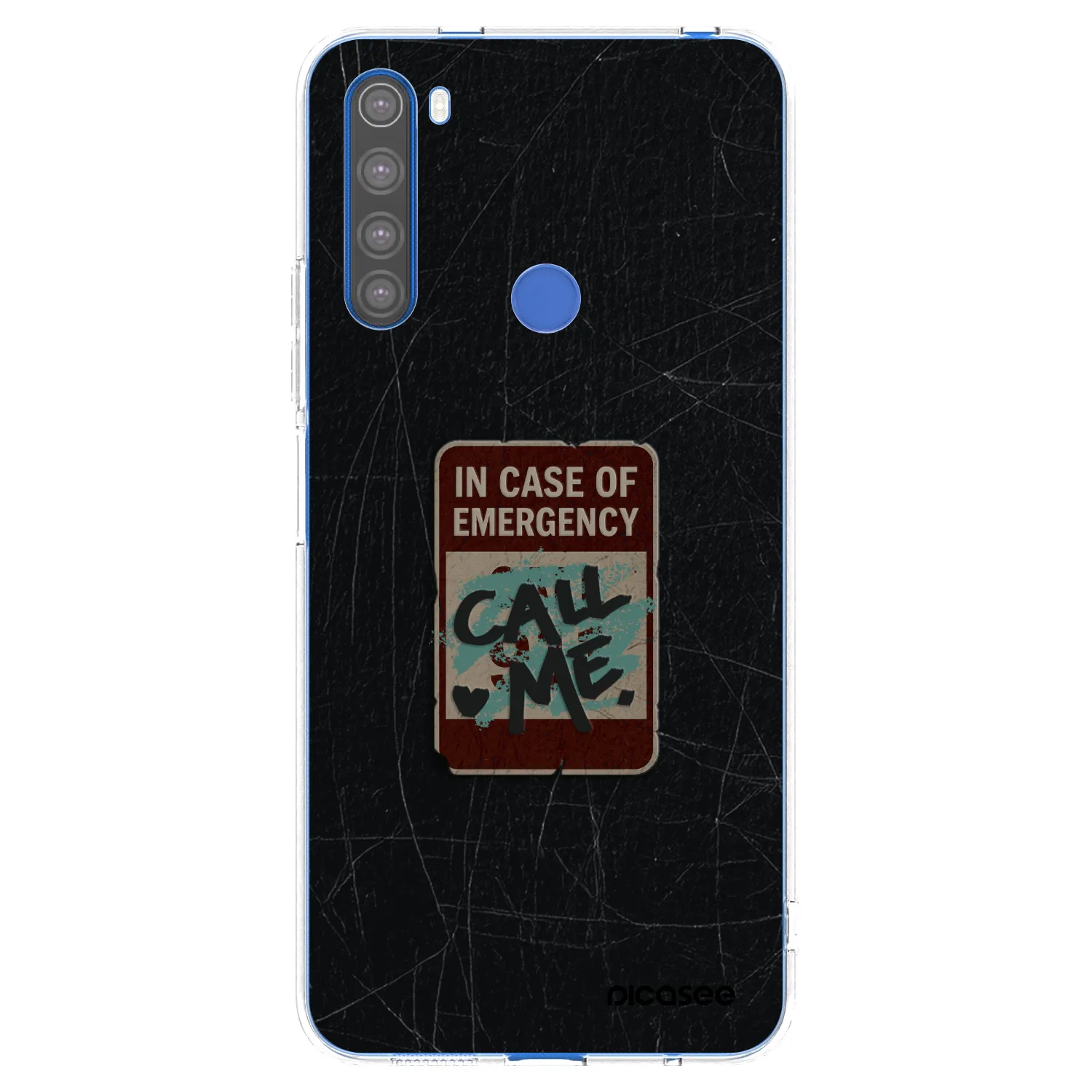 Picasee silikonowe przeźroczyste etui na Xiaomi Redmi Note 8T - EMERGENCY