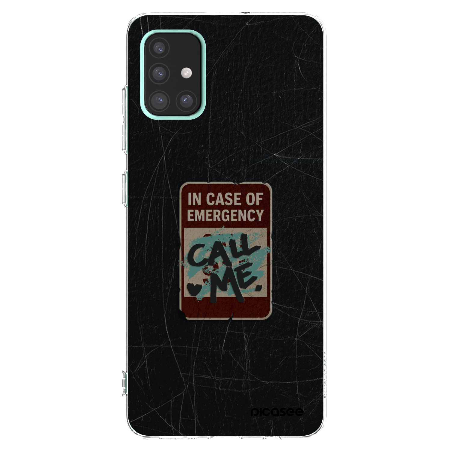 Picasee silikonowe przeźroczyste etui na Samsung Galaxy A51 A515F - EMERGENCY