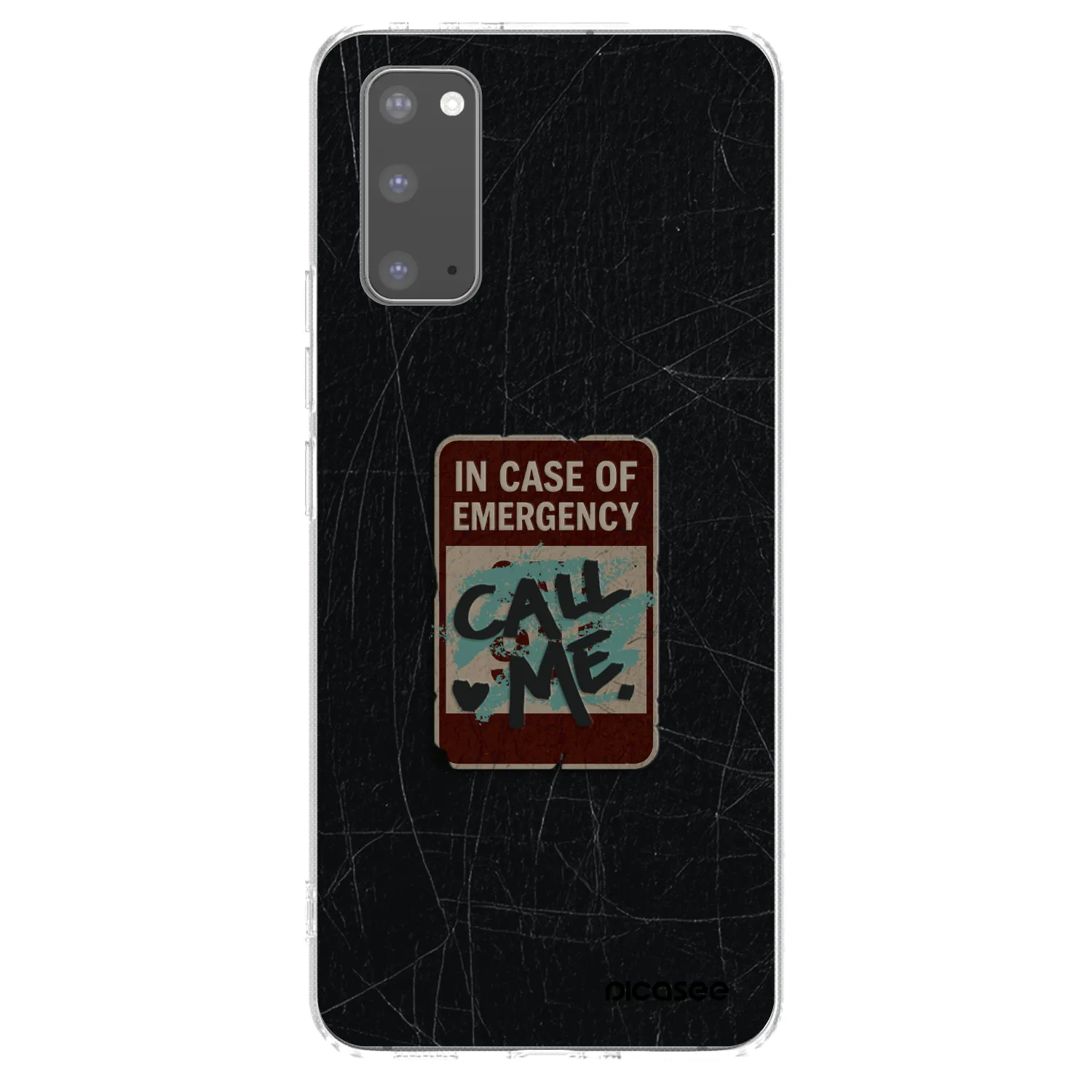 Picasee silikonowe przeźroczyste etui na Samsung Galaxy S20 G980F - EMERGENCY