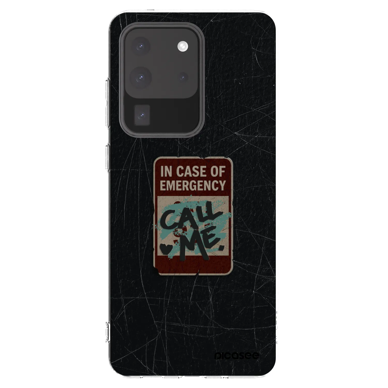 Picasee silikonowe przeźroczyste etui na Samsung Galaxy S20 Ultra 5G G988F - EMERGENCY