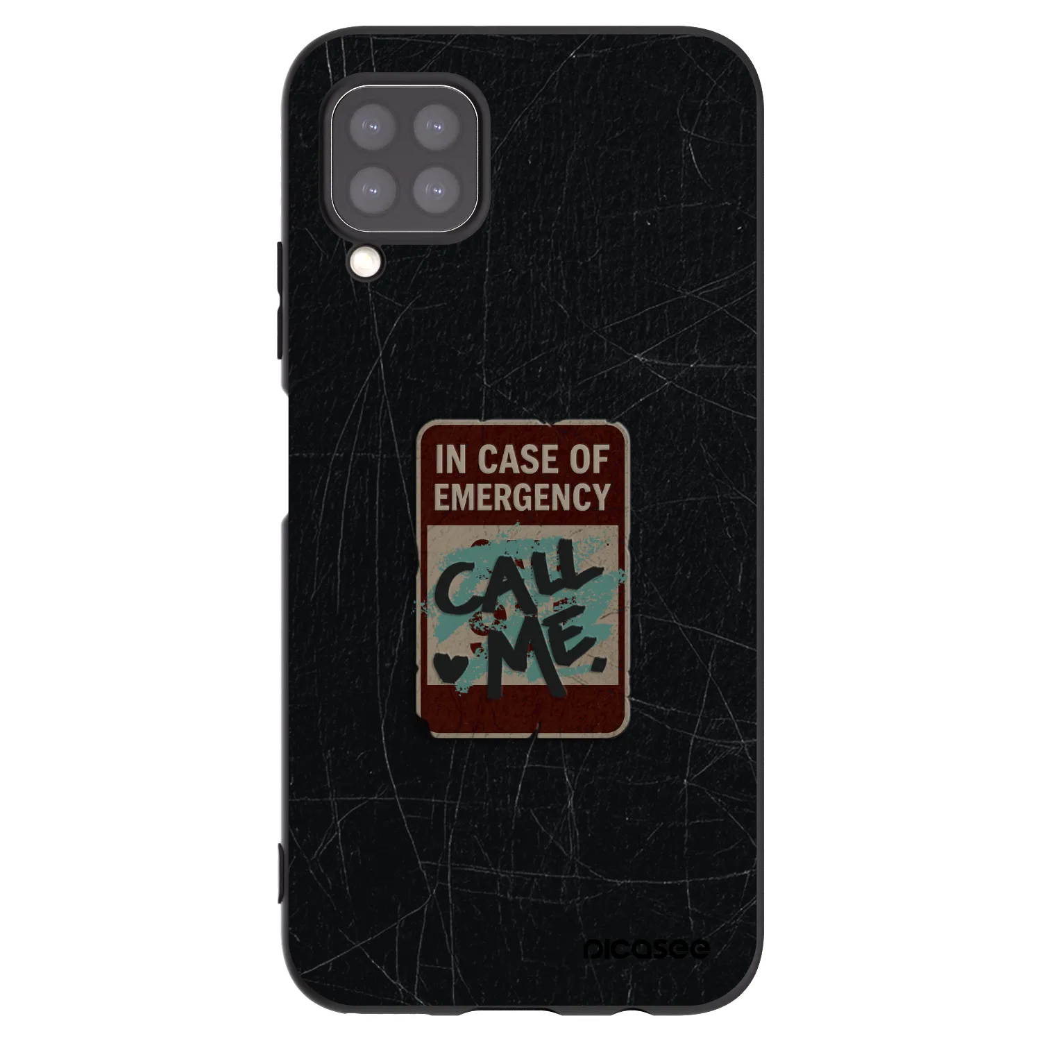 Picasee silikonowe czarne etui na Huawei P40 Lite - EMERGENCY
