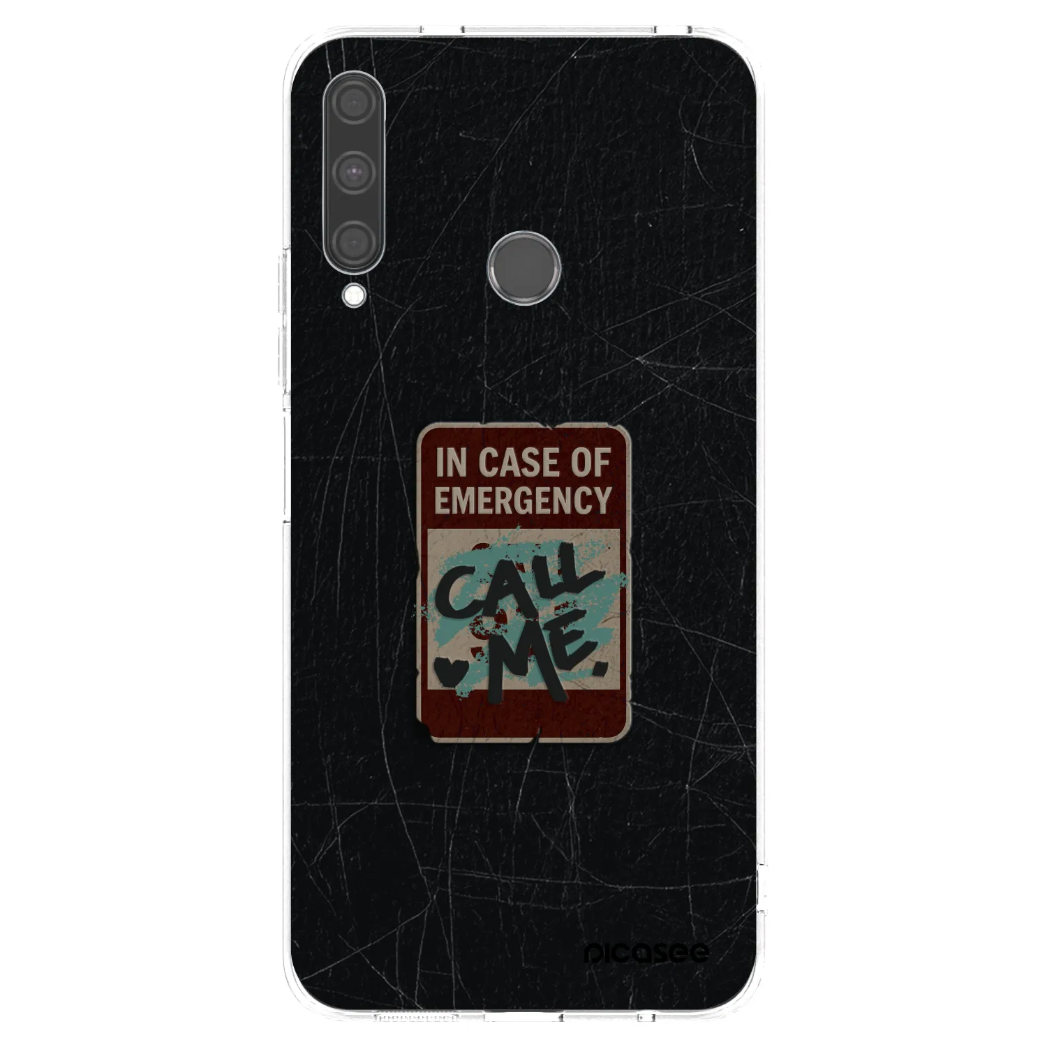 Picasee silikonowe przeźroczyste etui na Huawei P40 Lite E - EMERGENCY