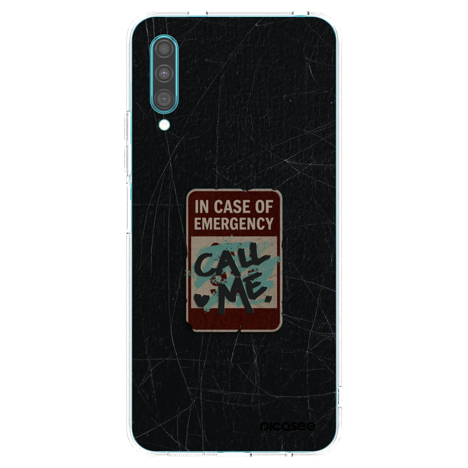 Picasee silikonowe przeźroczyste etui na Samsung Galaxy A30s A307F - EMERGENCY