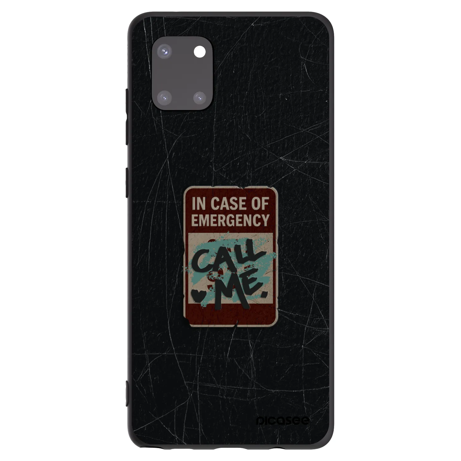 Picasee silikonowe czarne etui na Samsung Galaxy Note 10 Lite N770F - EMERGENCY