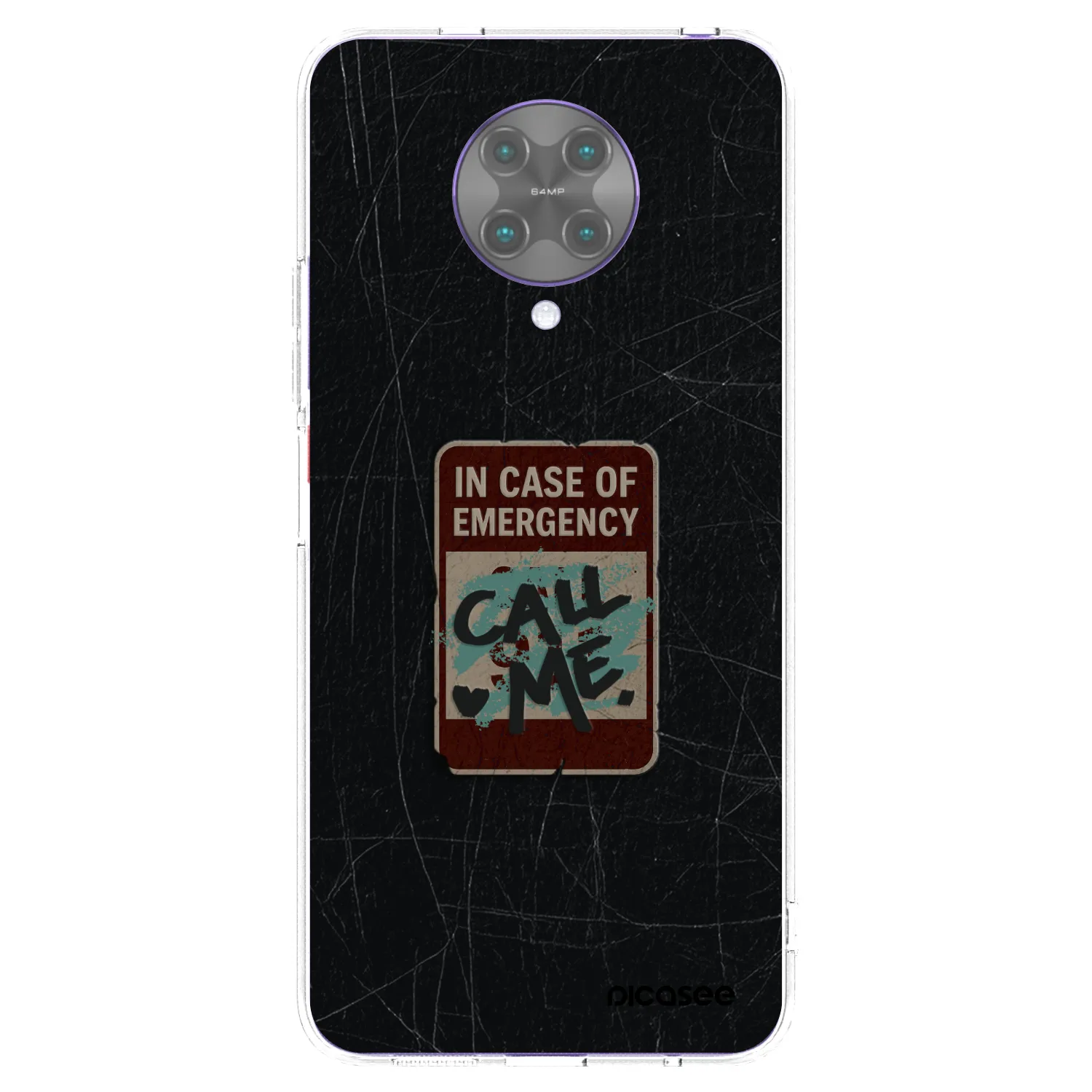Picasee silikonowe przeźroczyste etui na Xiaomi Poco F2 Pro - EMERGENCY