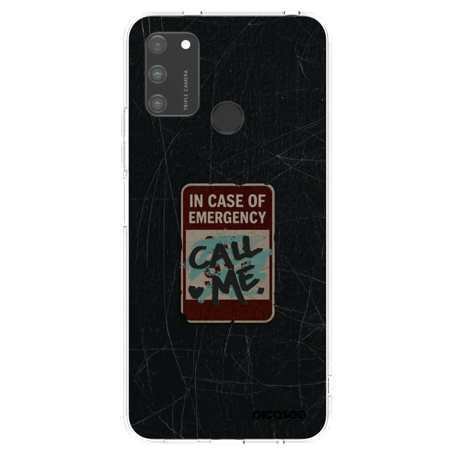 Picasee silikonowe przeźroczyste etui na Honor 9A - EMERGENCY