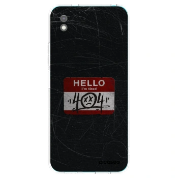 Picasee silikonowe czarne etui na Xiaomi Redmi 9A - HELLO 404
