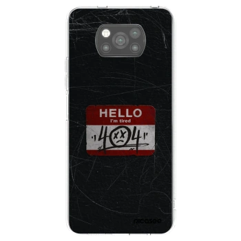 Picasee silikonowe czarne etui na Xiaomi Poco X3 - HELLO 404