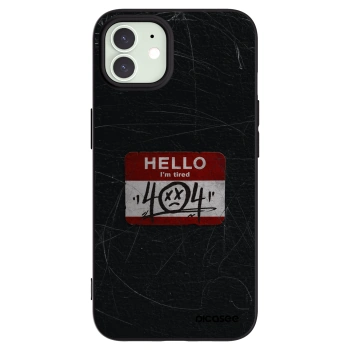 Picasee silikonowe czarne etui na Apple iPhone 12 - HELLO 404