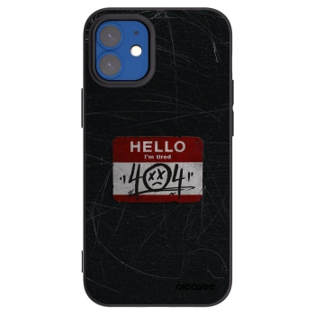 Picasee silikonowe czarne etui na Apple iPhone 12 mini - HELLO 404