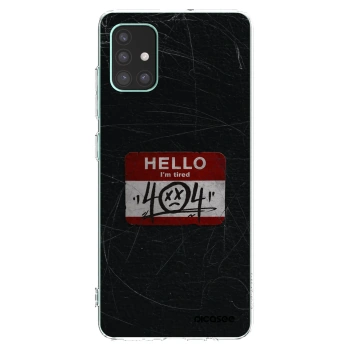 Picasee silikonowe przeźroczyste etui na Samsung Galaxy M51 M515F - HELLO 404