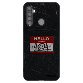 Picasee silikonowe czarne etui na Realme 5 - HELLO 404