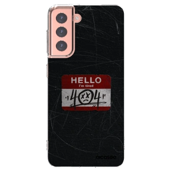 Picasee silikonowe przeźroczyste etui na Samsung Galaxy S21 5G G991B - HELLO 404