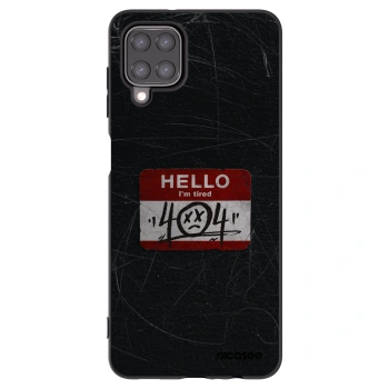 Picasee silikonowe czarne etui na Samsung Galaxy A12 A125F - HELLO 404