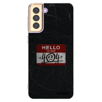 Picasee silikonowe przeźroczyste etui na Samsung Galaxy S21+ 5G G996F - HELLO 404