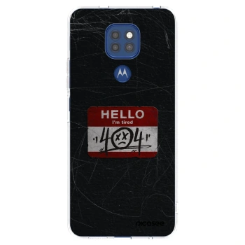 Picasee silikonowe przeźroczyste etui na Motorola Moto G9 Play - HELLO 404
