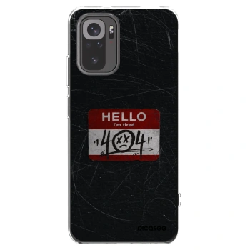 Picasee silikonowe przeźroczyste etui na Xiaomi Redmi Note 10 - HELLO 404