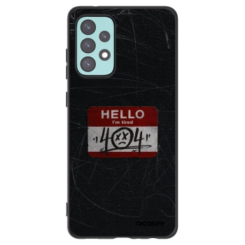 Picasee silikonowe czarne etui na Samsung Galaxy A72 A725F - HELLO 404