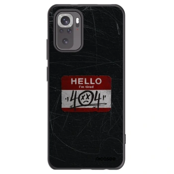 Picasee silikonowe czarne etui na Xiaomi Redmi Note 10S - HELLO 404