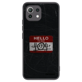 Picasee silikonowe czarne etui na Xiaomi Mi 11 Lite - HELLO 404