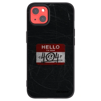 Picasee silikonowe czarne etui na Apple iPhone 13 - HELLO 404
