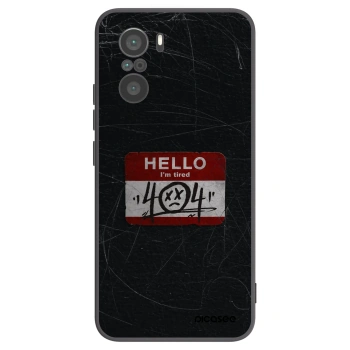 Picasee silikonowe czarne etui na Xiaomi Poco F3 - HELLO 404