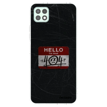 Picasee silikonowe przeźroczyste etui na Samsung Galaxy A22 A226B 5G - HELLO 404