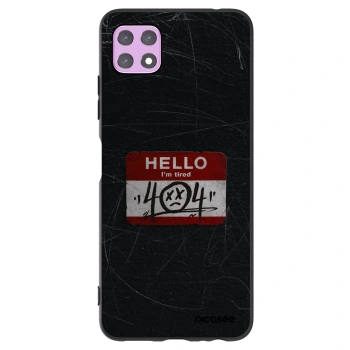 Picasee silikonowe czarne etui na Samsung Galaxy A22 A226B 5G - HELLO 404