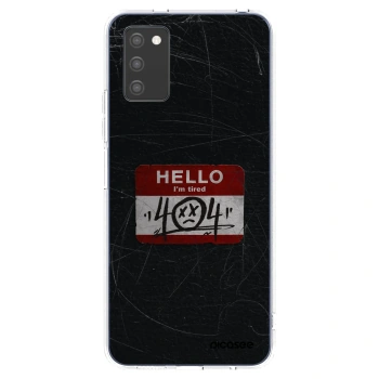 Picasee silikonowe przeźroczyste etui na Samsung Galaxy A02s A025G - HELLO 404