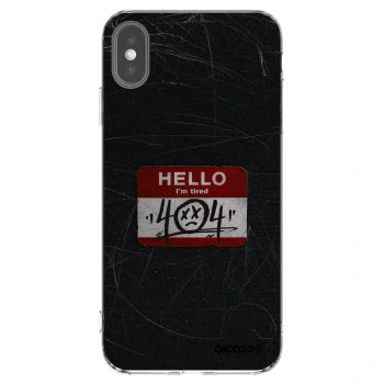 Picasee silikonowe przeźroczyste etui na Apple iPhone XS Max - HELLO 404