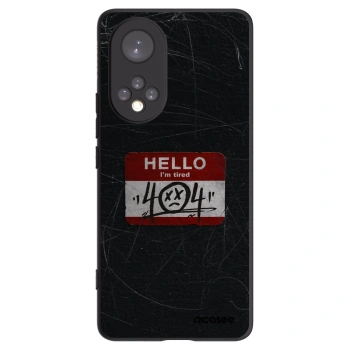Picasee silikonowe czarne etui na Honor 50 5G - HELLO 404