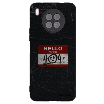 Picasee silikonowe czarne etui na Huawei Nova 8i - HELLO 404