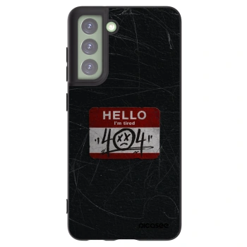 Picasee silikonowe czarne etui na Samsung Galaxy S21 FE 5G - HELLO 404
