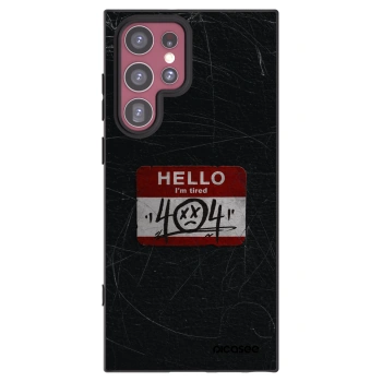 Picasee silikonowe czarne etui na Samsung Galaxy S22 Ultra 5G - HELLO 404